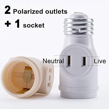 [BS2WOW] BULB SOCKET 2 WAY OUTLET WHITE