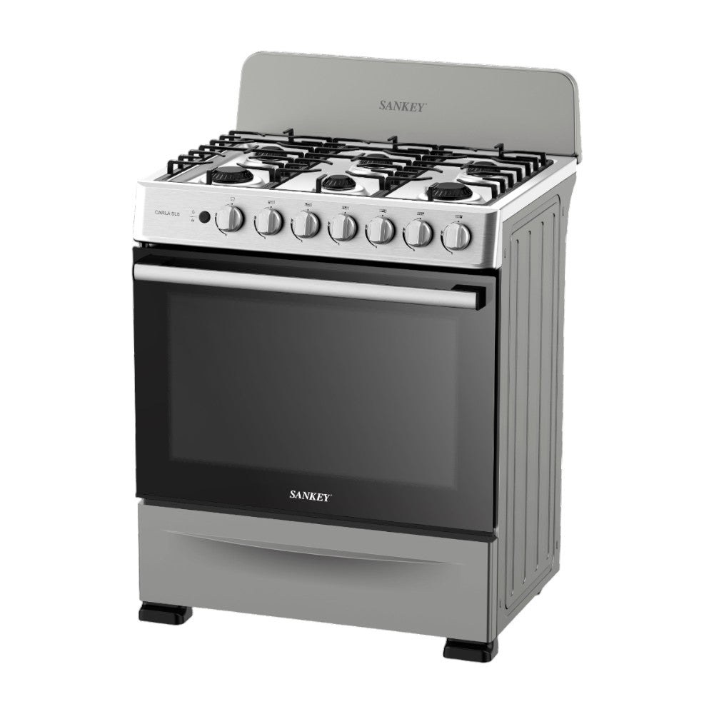 Sankey Carla SL6 Gas Stove 30”-6 Burners Stainless Steel